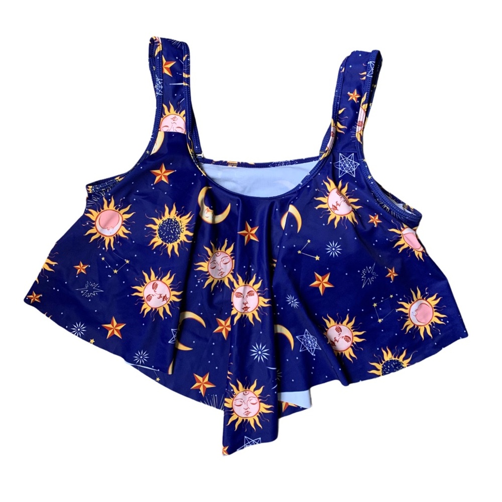 Dressfo : celestial ruffled tankini top
